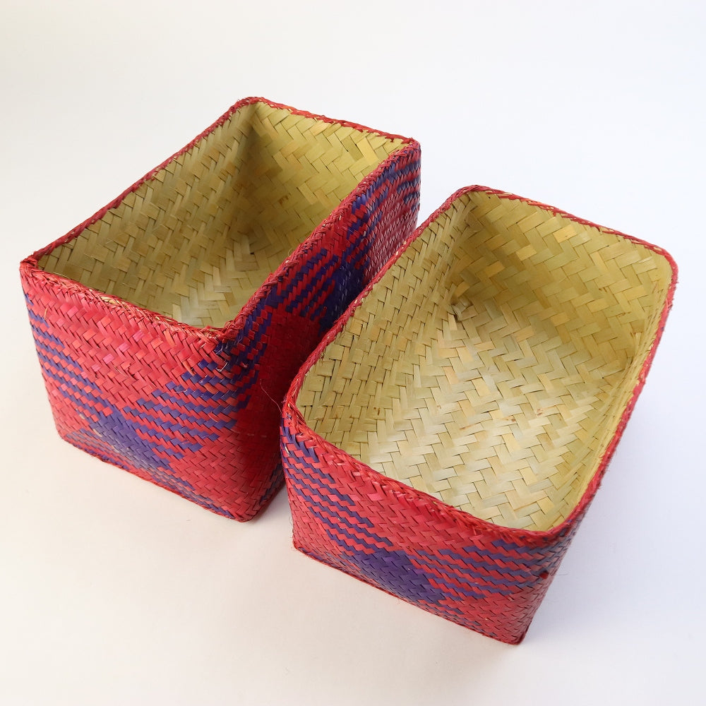 チヒ カラフル長方形箱 蓋付 M 2604