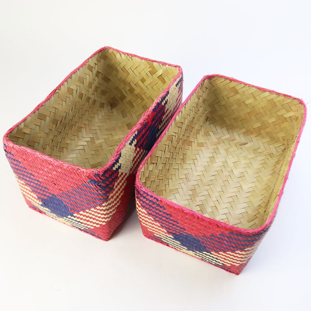 チヒ カラフル長方形箱 蓋付 M 2605