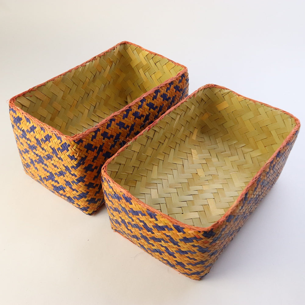 チヒ カラフル長方形箱 蓋付 M 2606