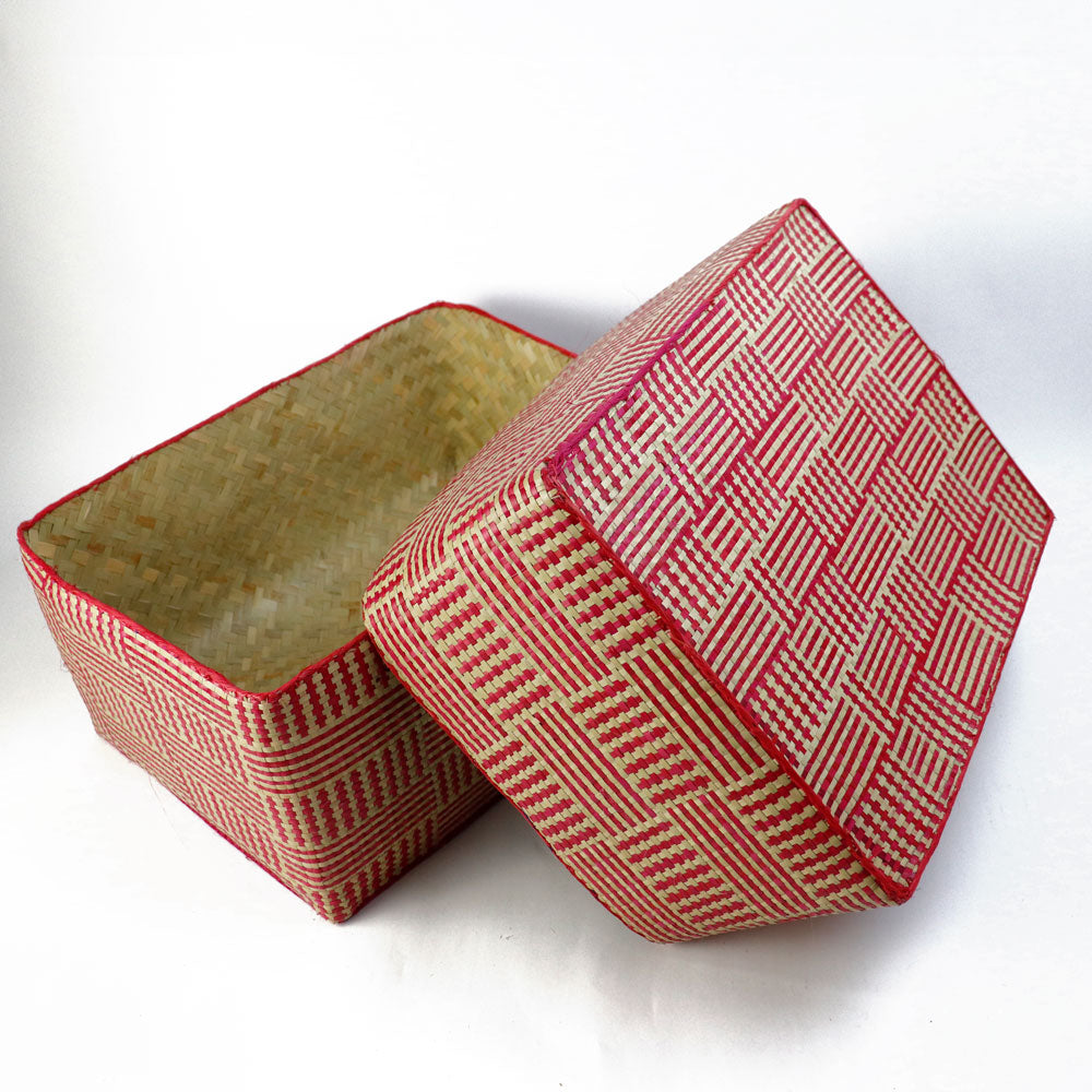 チヒ カラフル長方形箱 蓋付 特大 2602