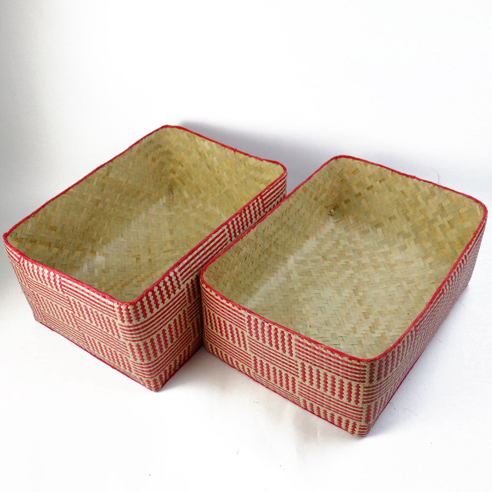 チヒ カラフル長方形箱 蓋付 特大 2602