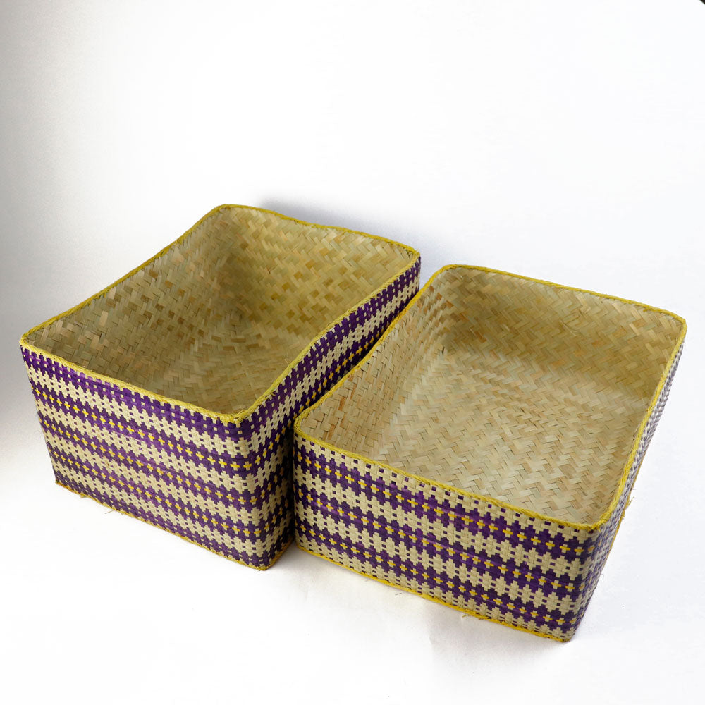 チヒ カラフル長方形箱 蓋付 特大 2603