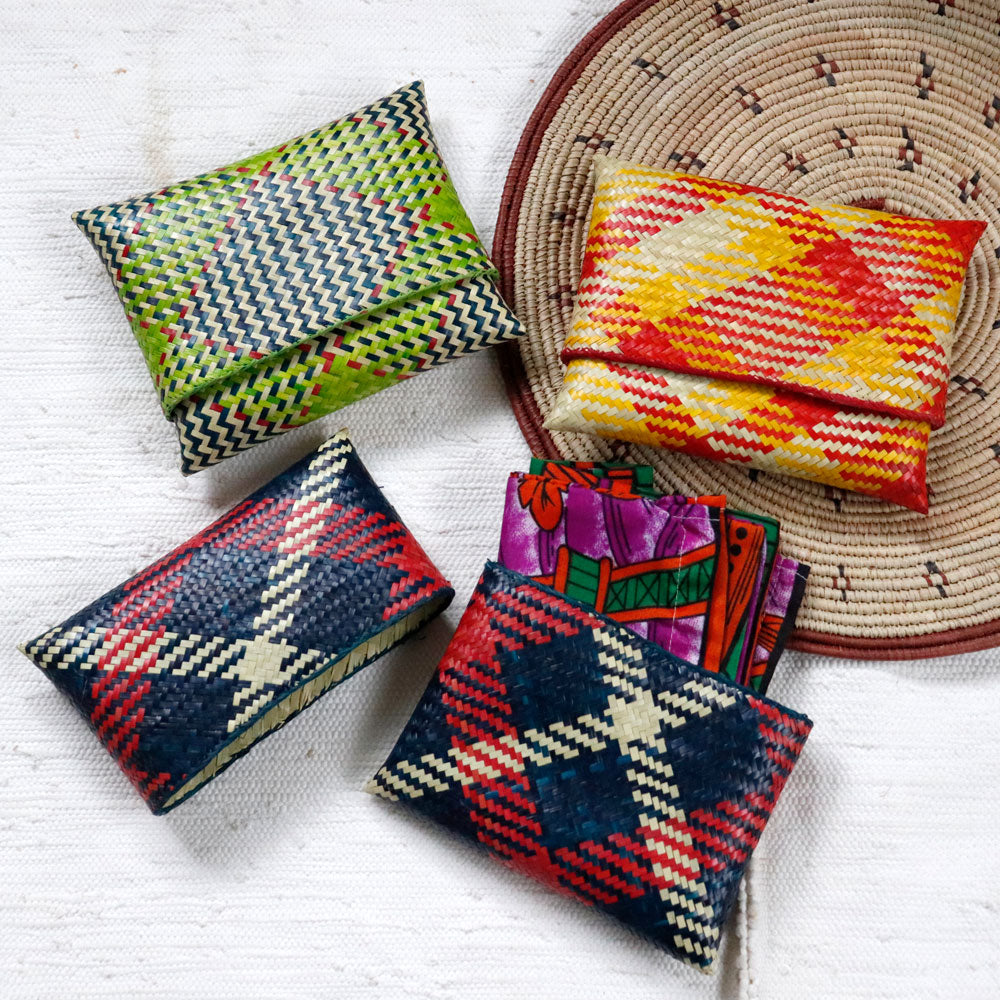 水草ズズルすっぽりポーチ 通帳サイズ 7カラー