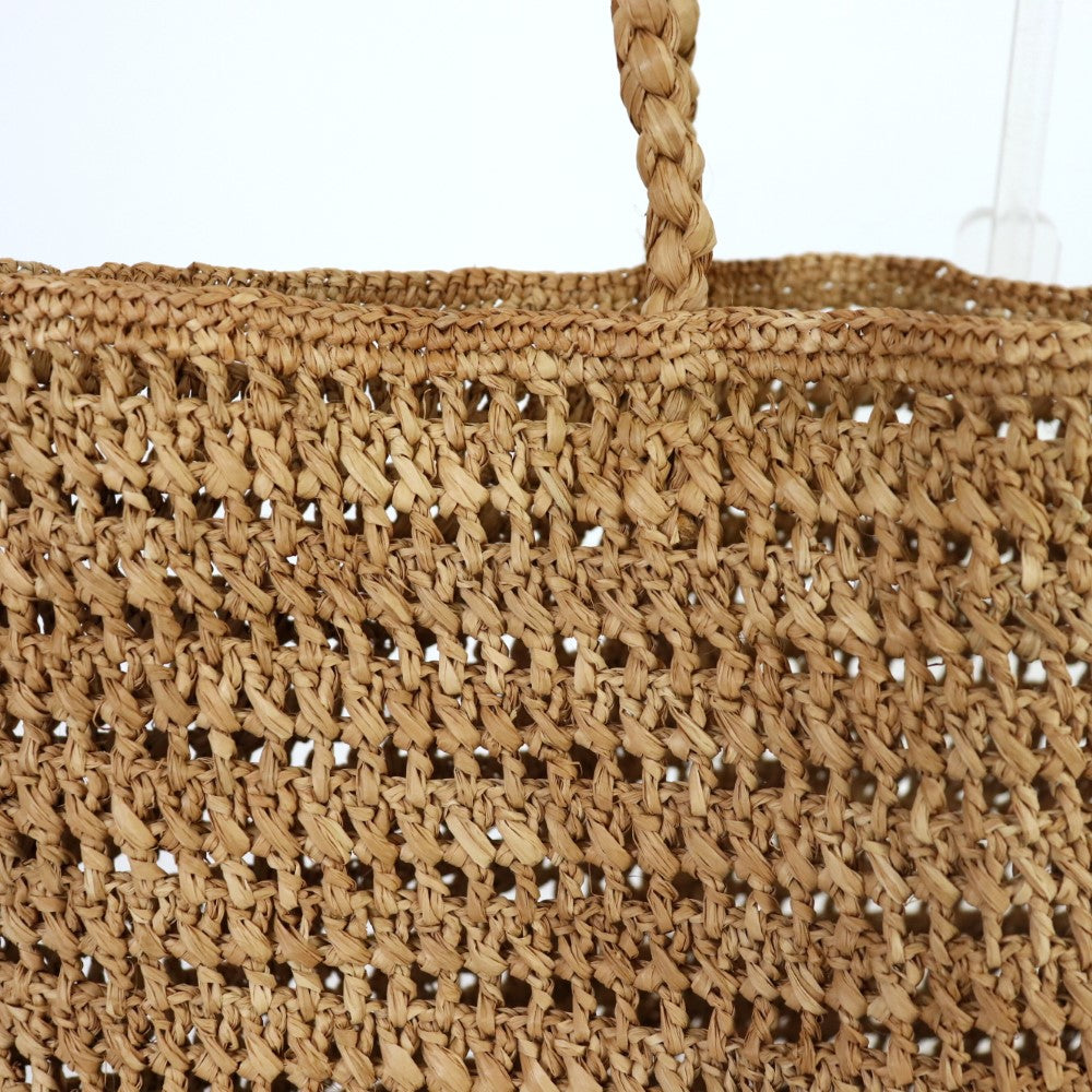 ラフィアかぎ編みバッグ 透かし