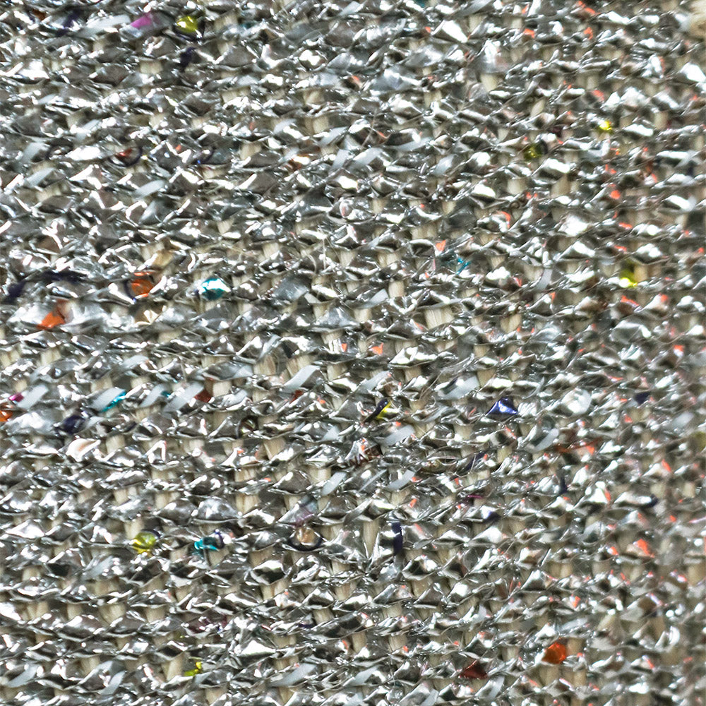 【対象商品】サイザルバッグ プラスチックシルバー Mサイズ 9インチ