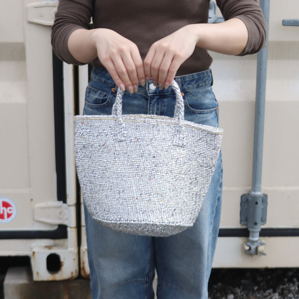 ザイザルバック　シルバー　9インチ シルバー サイザルバッグ プラスチックシルバー 9インチ