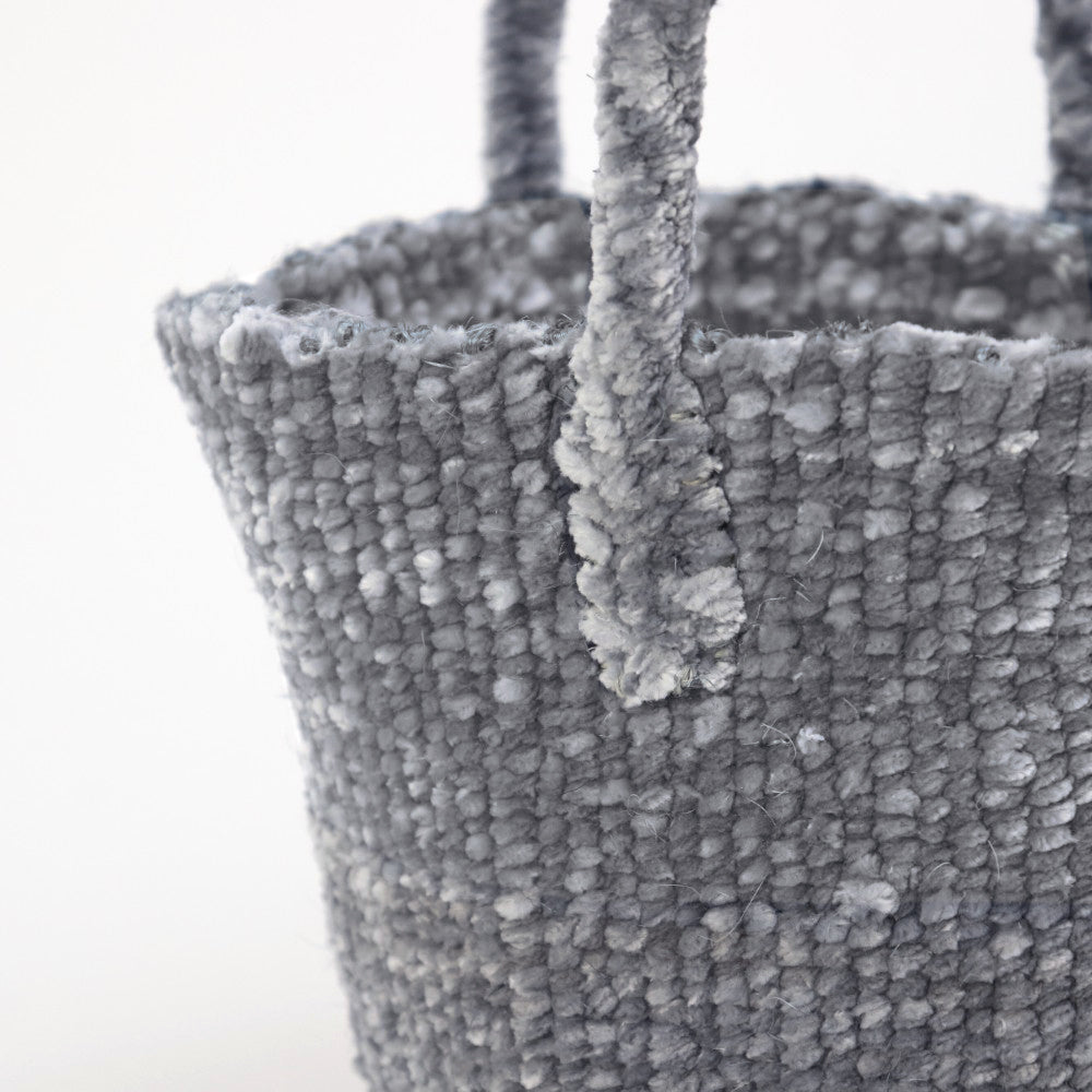 ベロアサイザルバッグ共手ミニ グレー