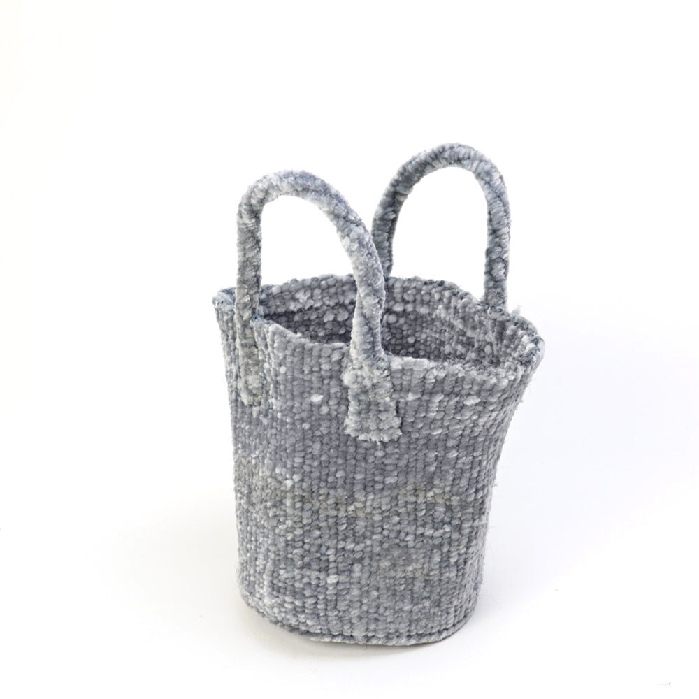 ベロアサイザルバッグ共手ミニ グレー