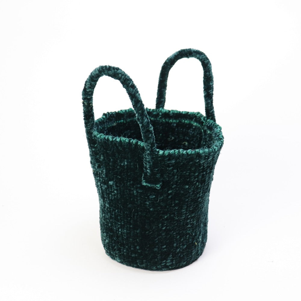 ベロアサイザルバッグ共手ミニ 緑