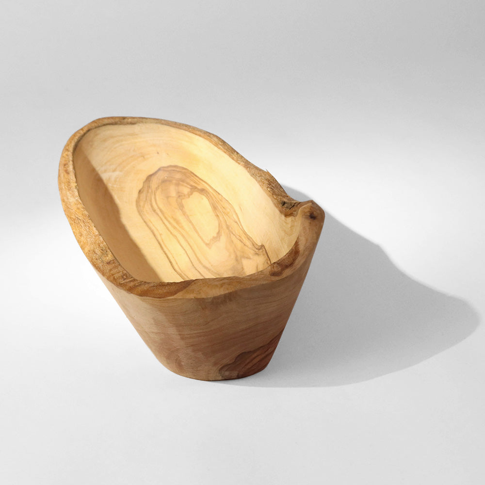 オリーブ木　バター皿ナチュラル　大