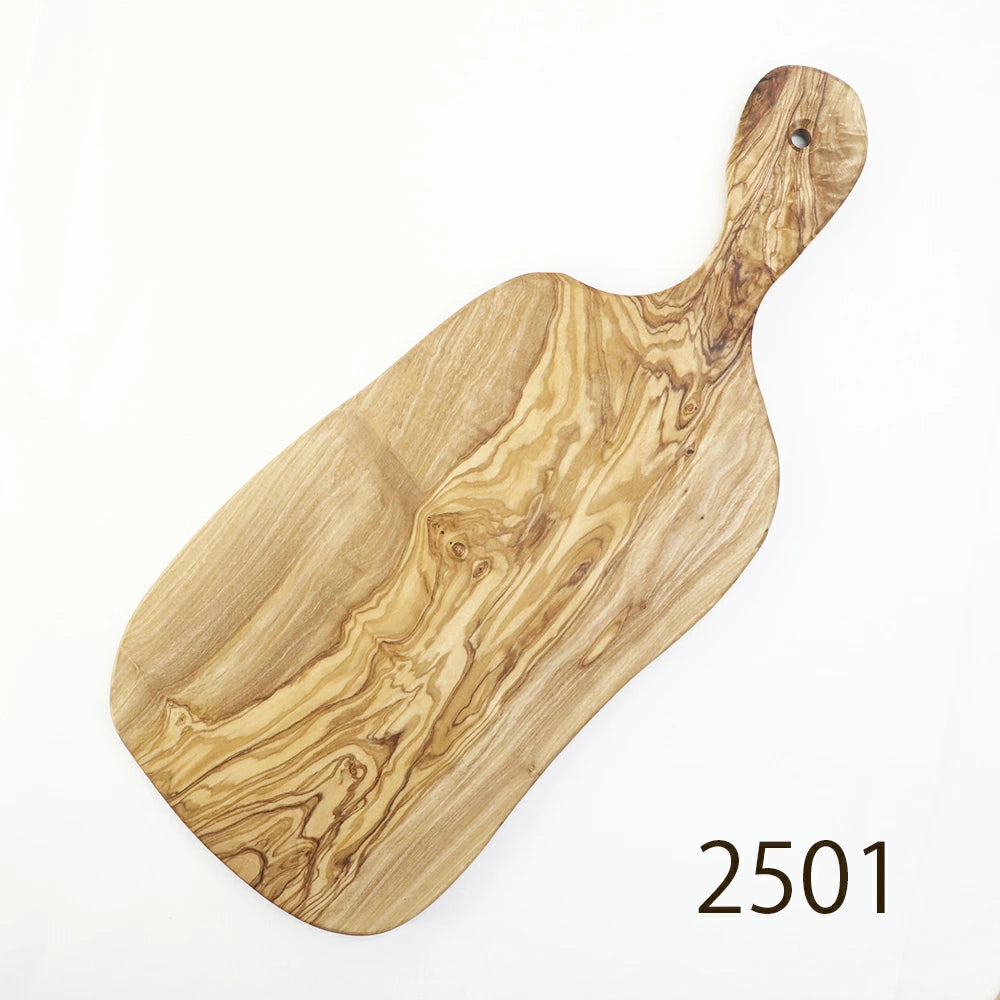 オリーブ木 カッティングボード まな板　持ち手付