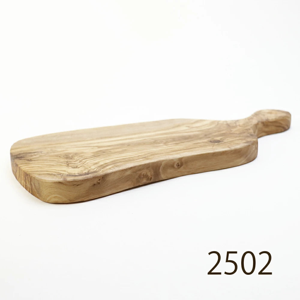 オリーブ木 カッティングボード まな板　持ち手付