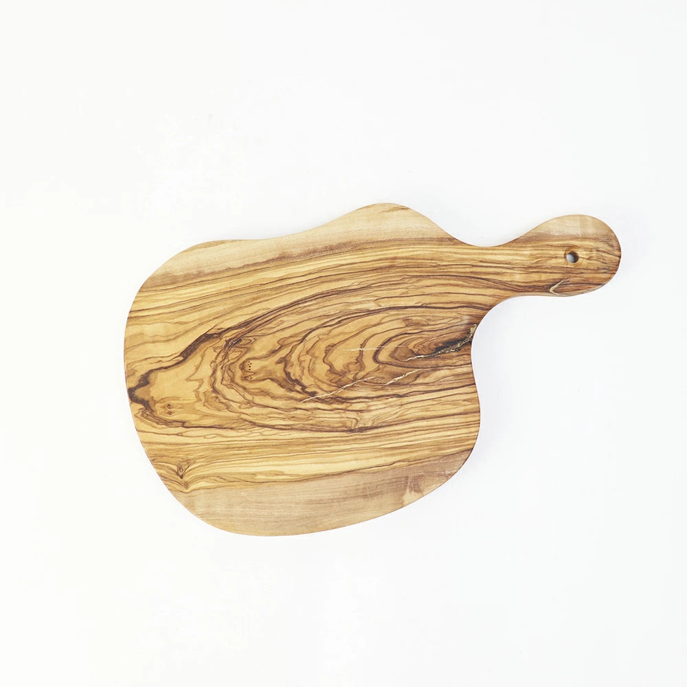 【一点物】オリーブ木 まな板（カッティングボード）持ち手付 DECOUPE 2501