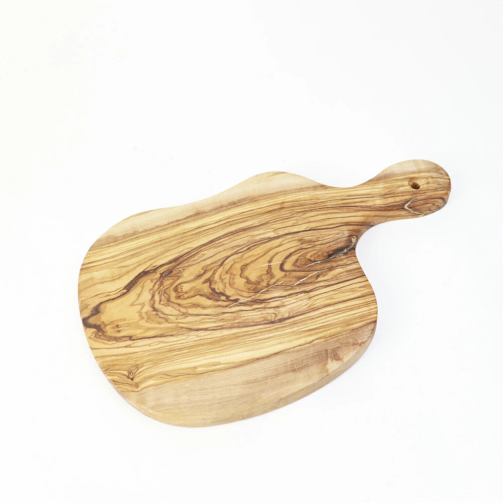 【一点物】オリーブ木 まな板（カッティングボード）持ち手付 DECOUPE 2501