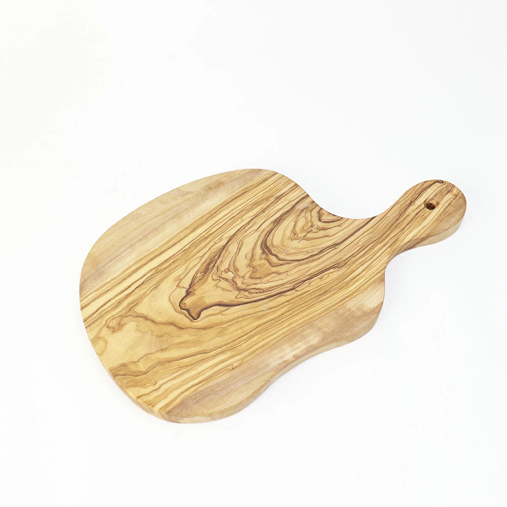 【一点物】オリーブ木 まな板（カッティングボード）持ち手付 DECOUPE 2501