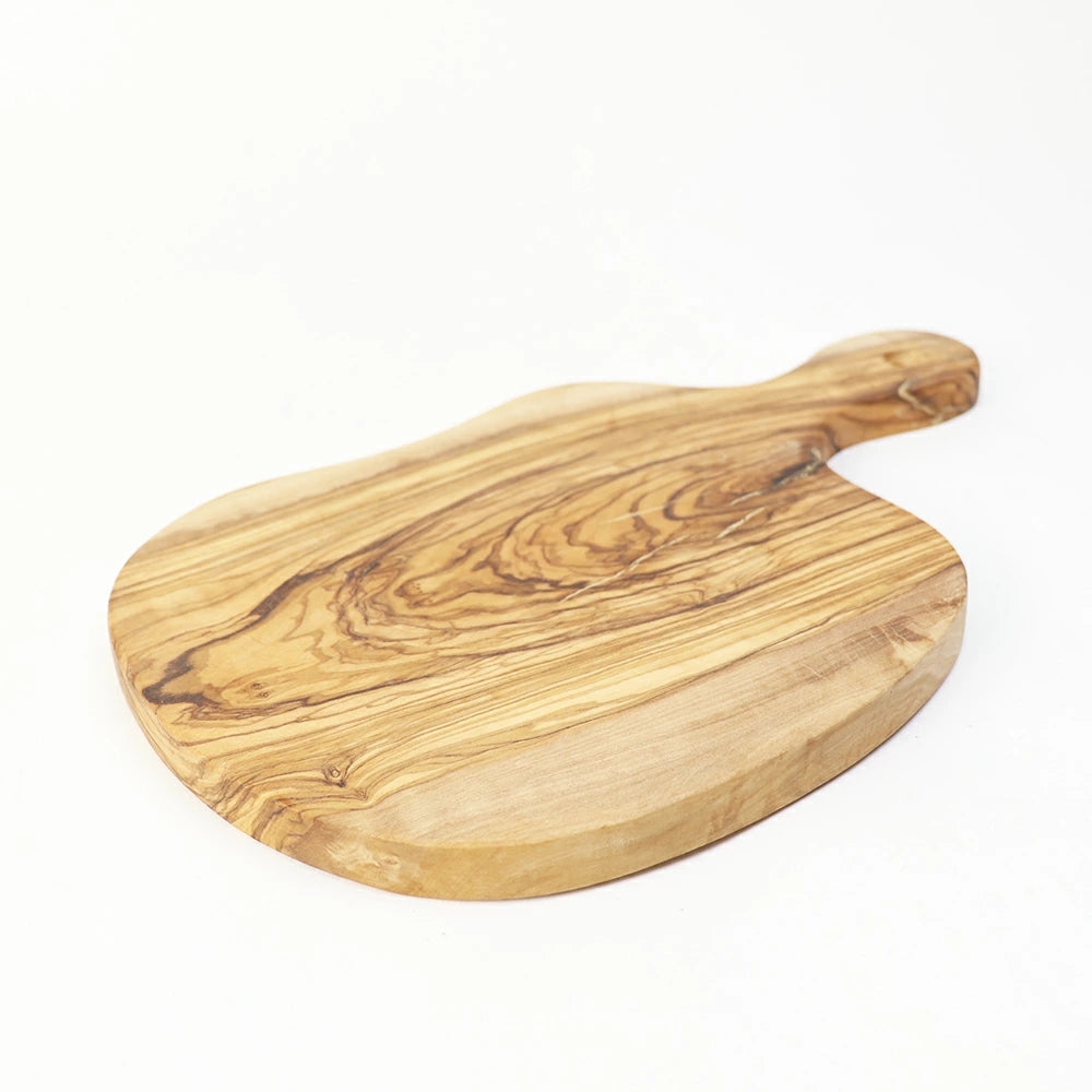 【一点物】オリーブ木 まな板（カッティングボード）持ち手付 DECOUPE 2501