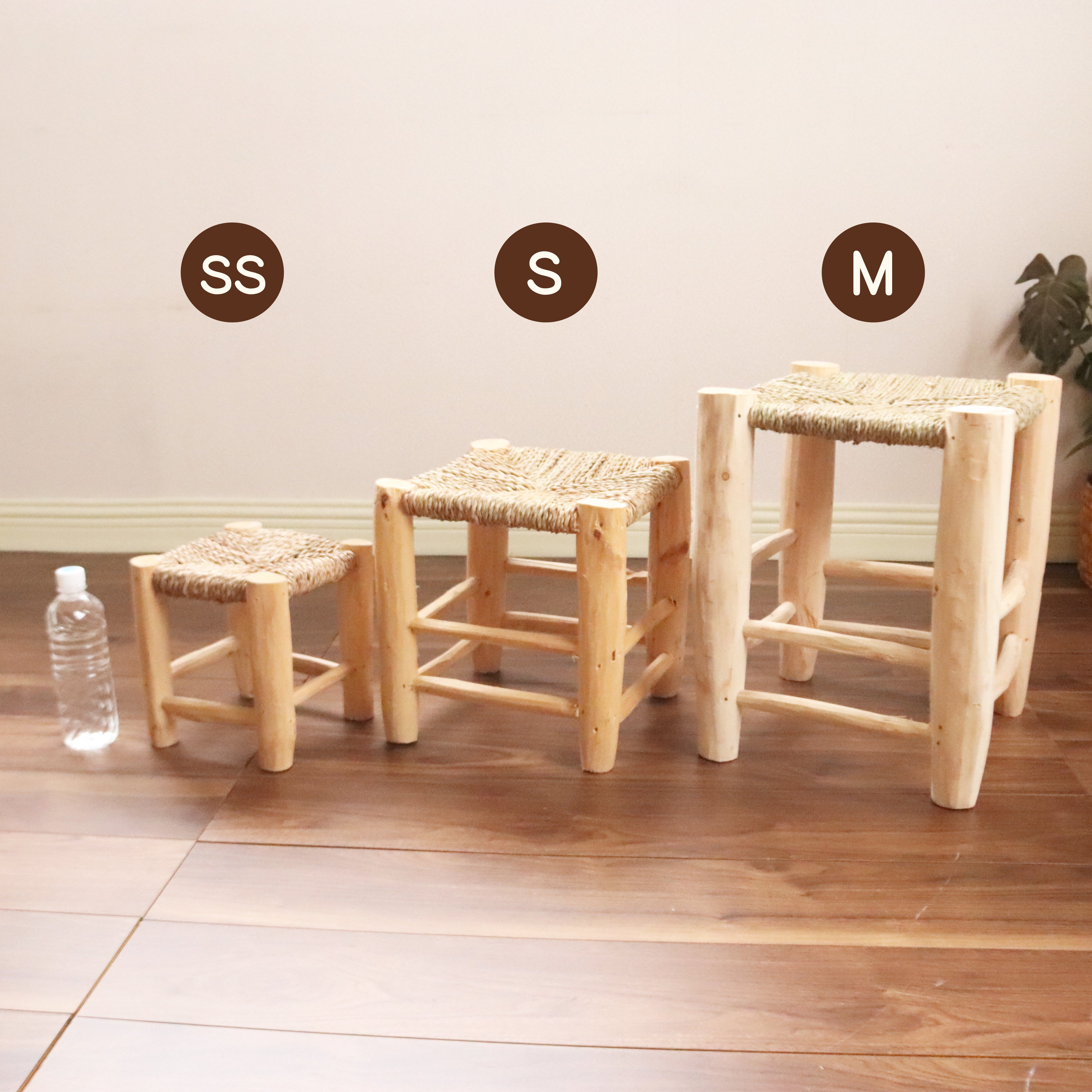 オレンジツリードーム木スツール 3サイズ