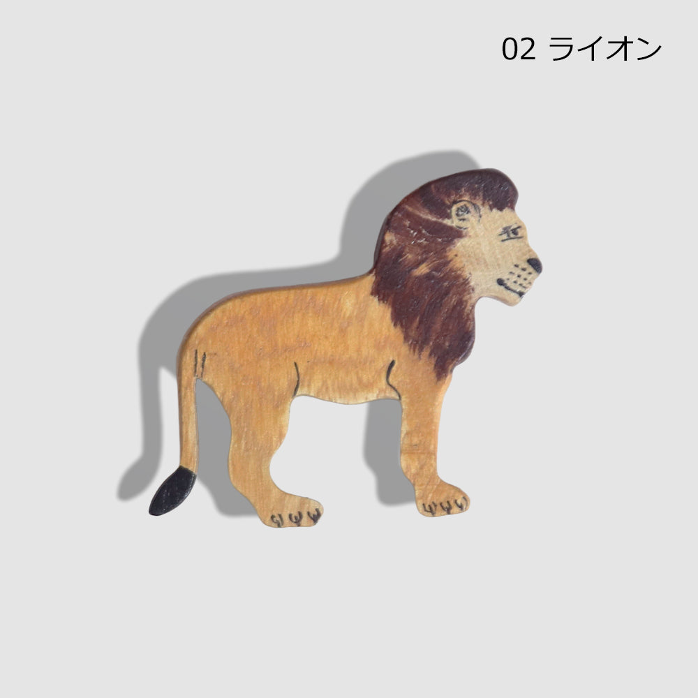 メル動物 マグネット 木製 動物 ゾウ ライオン シマウマ キリン ヒョウ チーター カバ サイ ガゼル ケニア アフリカ雑貨 手作り サファリ 冷蔵庫 ギフト プレゼント