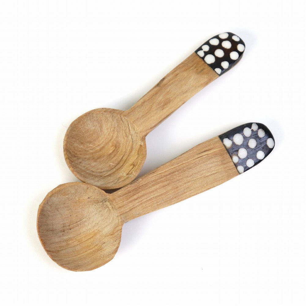 オリーブ牛骨スパイススプーン キベラフンディ ミディアム ポルカドット