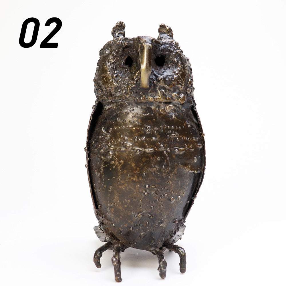天然素材のフクロウ根付＊新品＊サイズ2.32x2.2cm 木彫りのフクロウ2羽 木製品 | mozolasika VRANA製品と置物