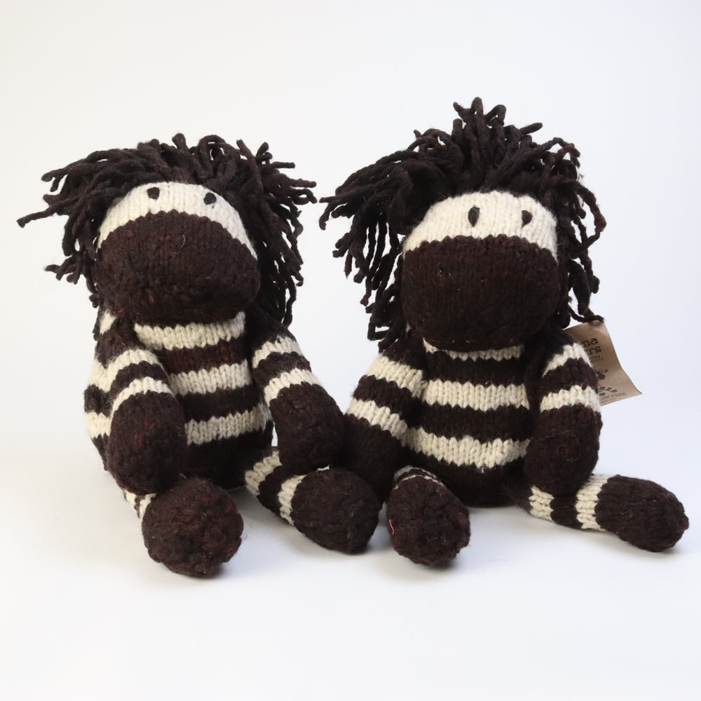 ケナナニッターズ ウールおすわり動物 小 シマウマ