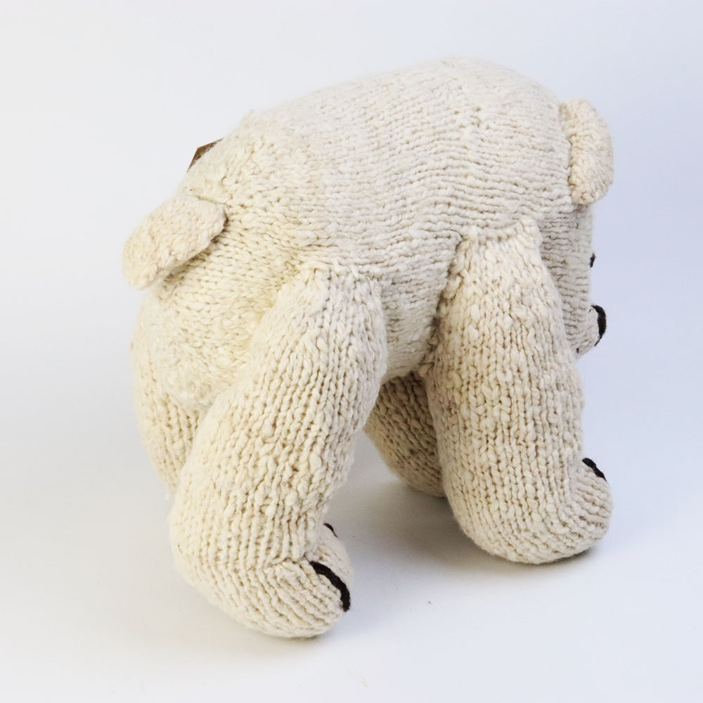 ケナナKENANAKNITTERSウール動物特大クマ白