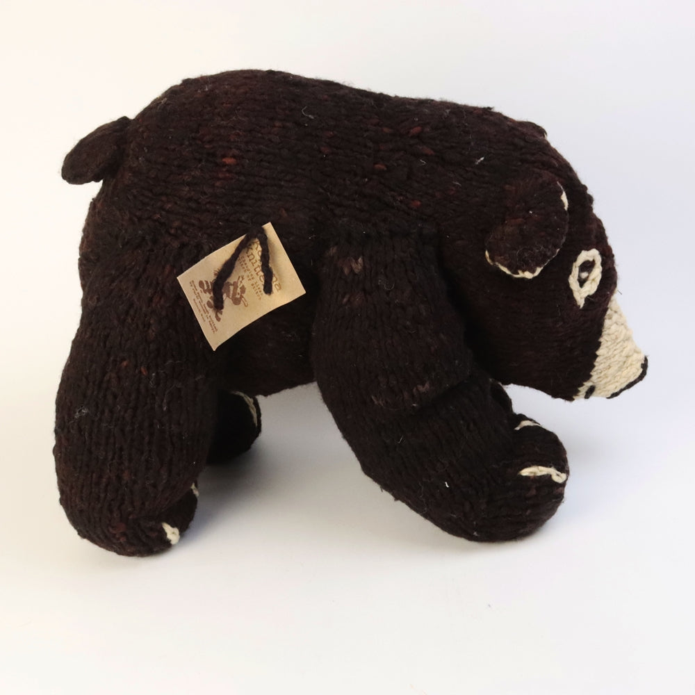 ケナナKENANAKNITTERSウール動物特大クマ黒