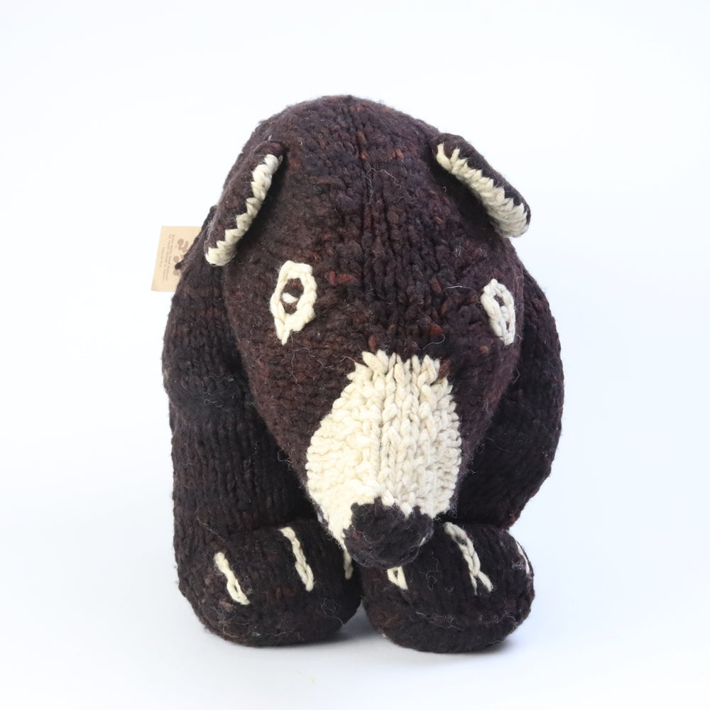 ケナナKENANAKNITTERSウール動物特大クマ黒