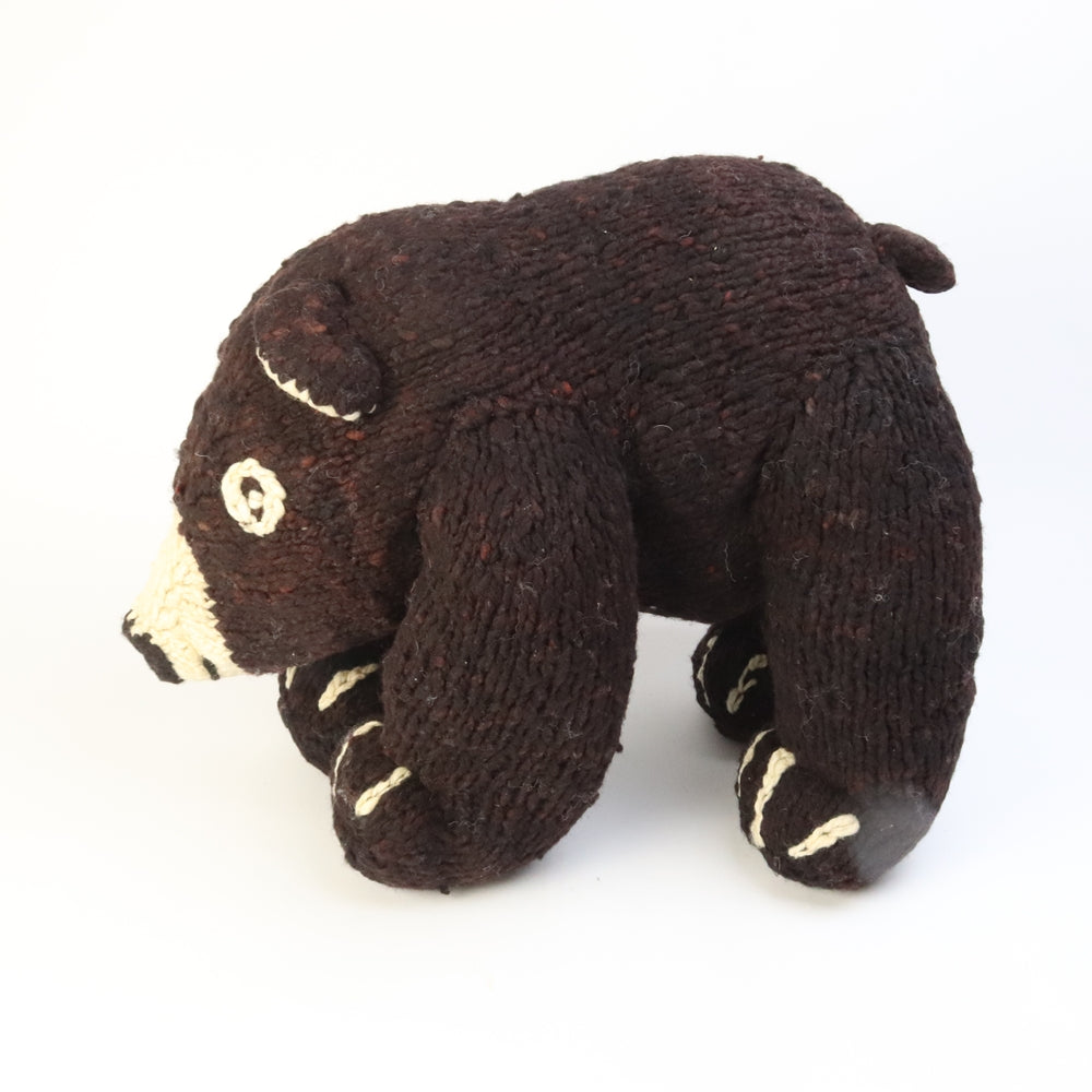 ケナナKENANAKNITTERSウール動物特大クマ黒