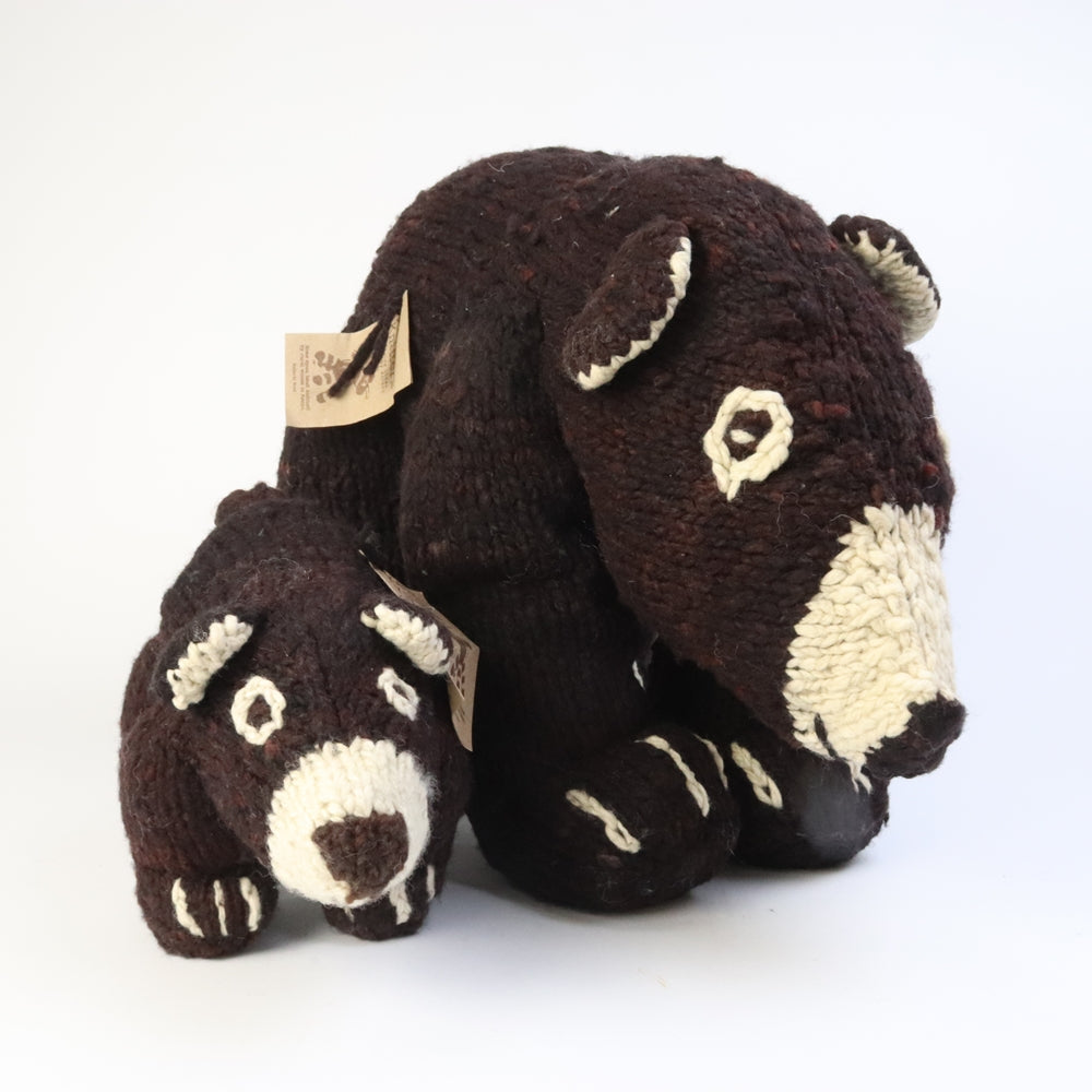 ケナナKENANAKNITTERSウール動物特大クマ黒
