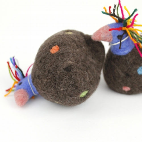 マトマイニ フェルト動物 M 茶 ホロホロ鳥