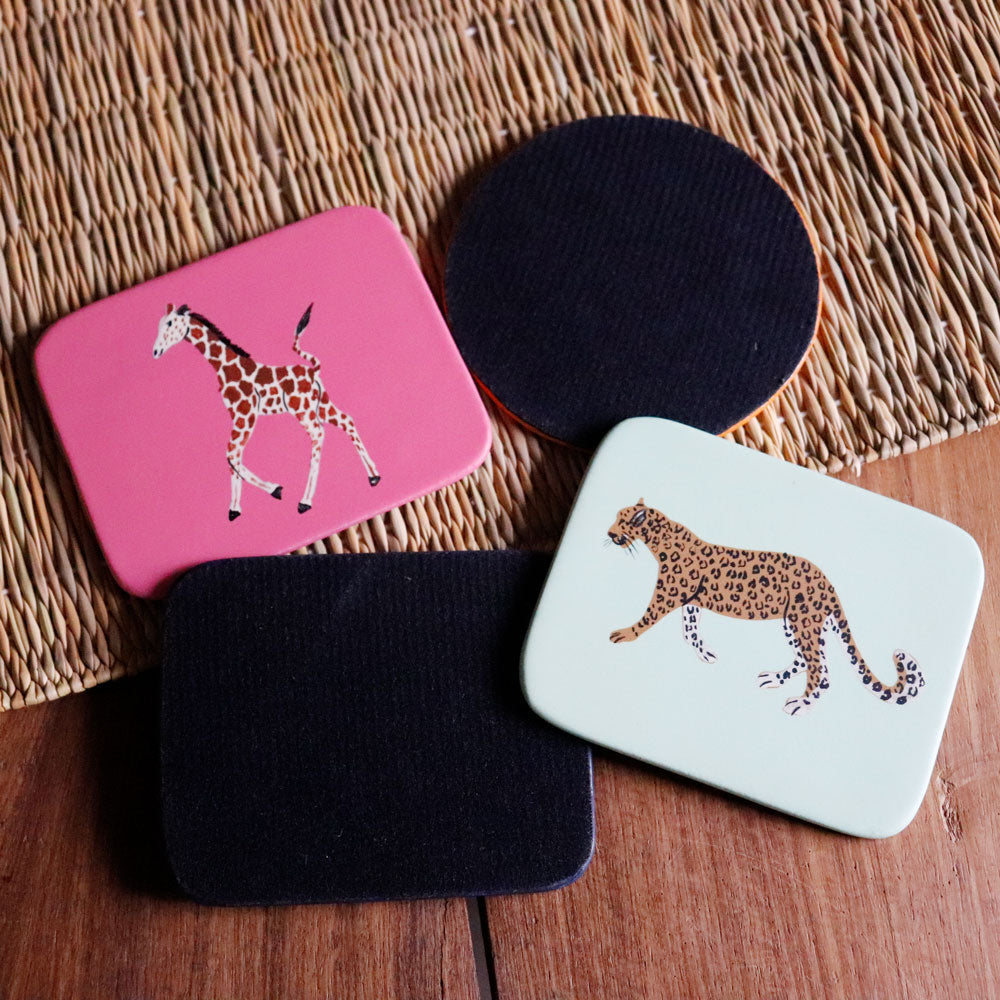ハンドペイント動物コースター