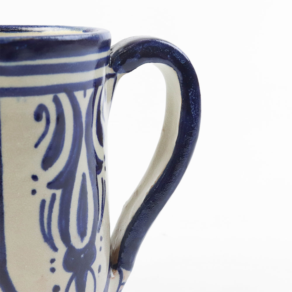 フェズ陶器飾りカップ 青【実店舗在庫品】