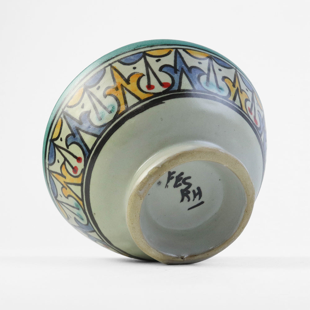 フェズ陶製ボウル 小 緑【実店舗在庫品】