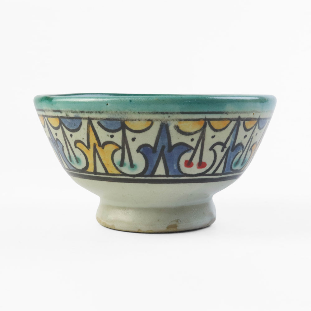 フェズ陶製ボウル 小 緑【実店舗在庫品】