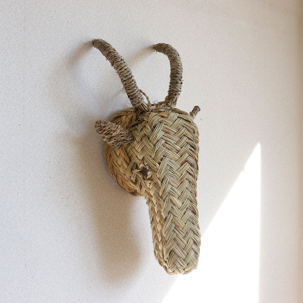 水草アニマルヘッド壁飾り ヤギ