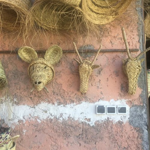 水草アニマルヘッド壁飾り ヤギ