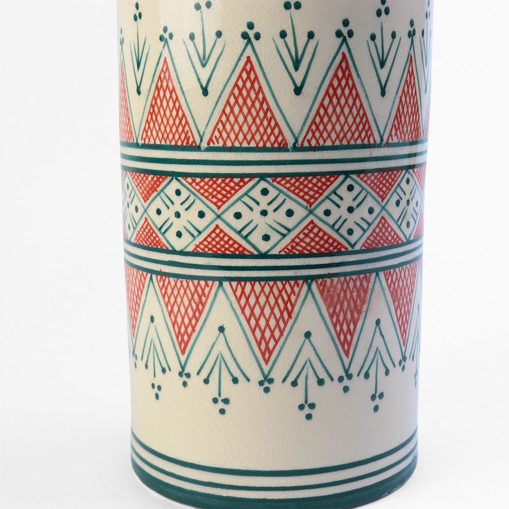 陶器鉢植え SALAH ダークグリーン赤【実店舗在庫品】