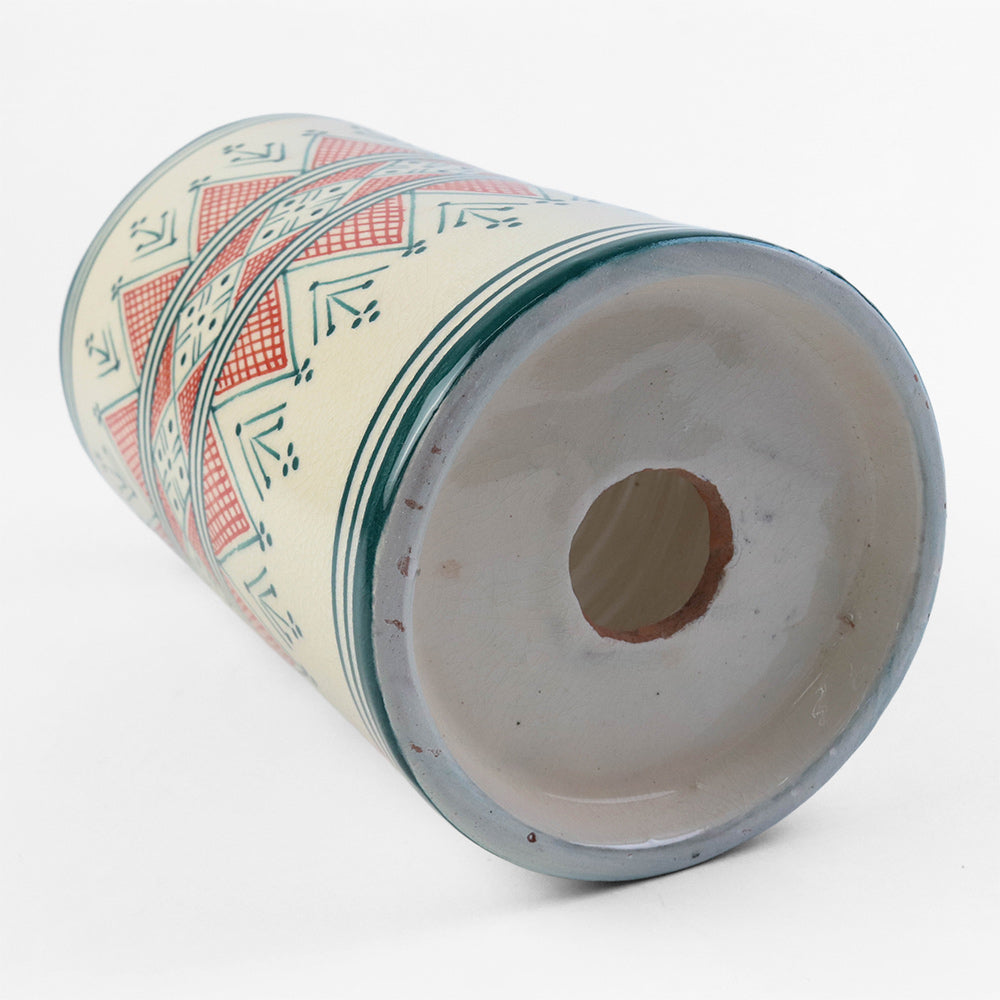 陶器鉢植え SALAH ダークグリーン赤【実店舗在庫品】