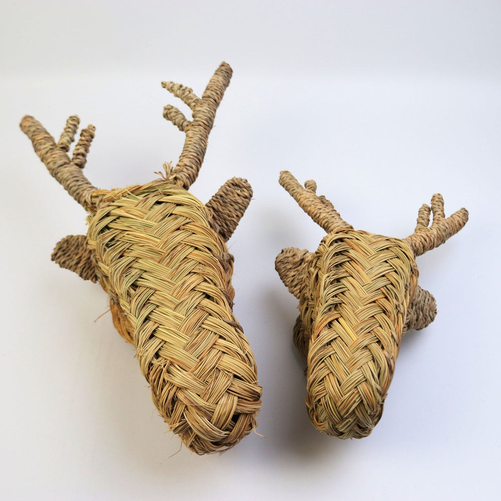 水草アニマルヘッド壁飾り トナカイ ミニ