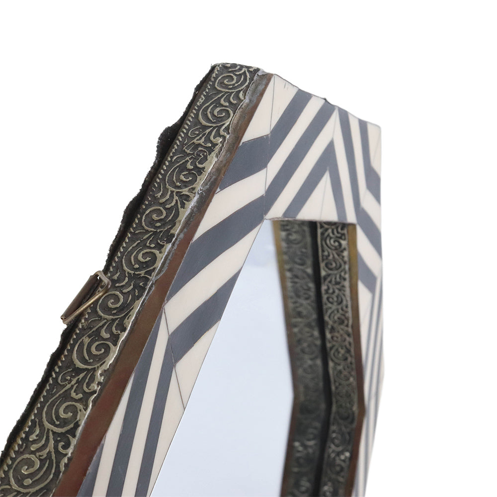 モロッコ 骨装飾鏡 八角形 大【実店舗在庫品】