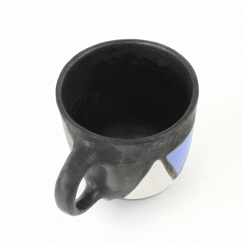 ムコノビエンタロ陶器 カップ 大 0380 トライアングルブルー