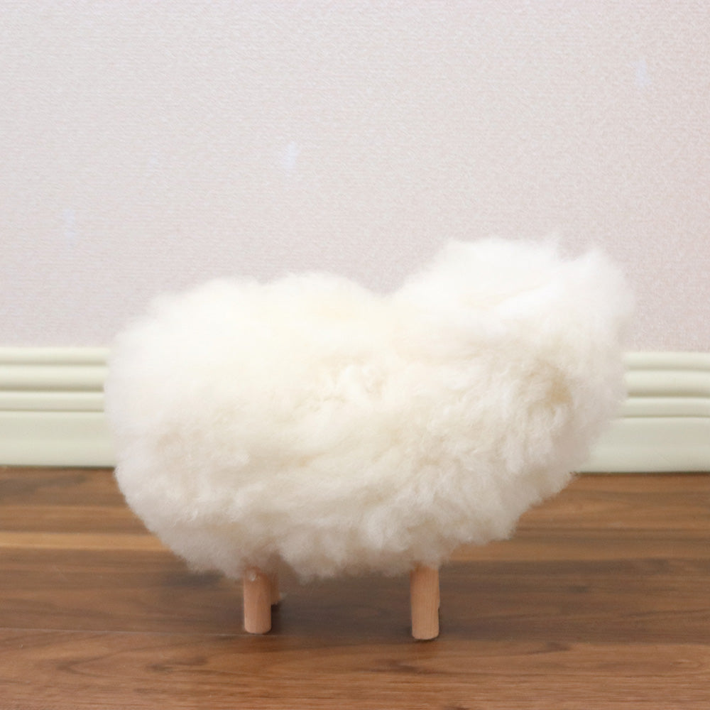 ふわふわヒツジ置物 ミニ白 02 18CM