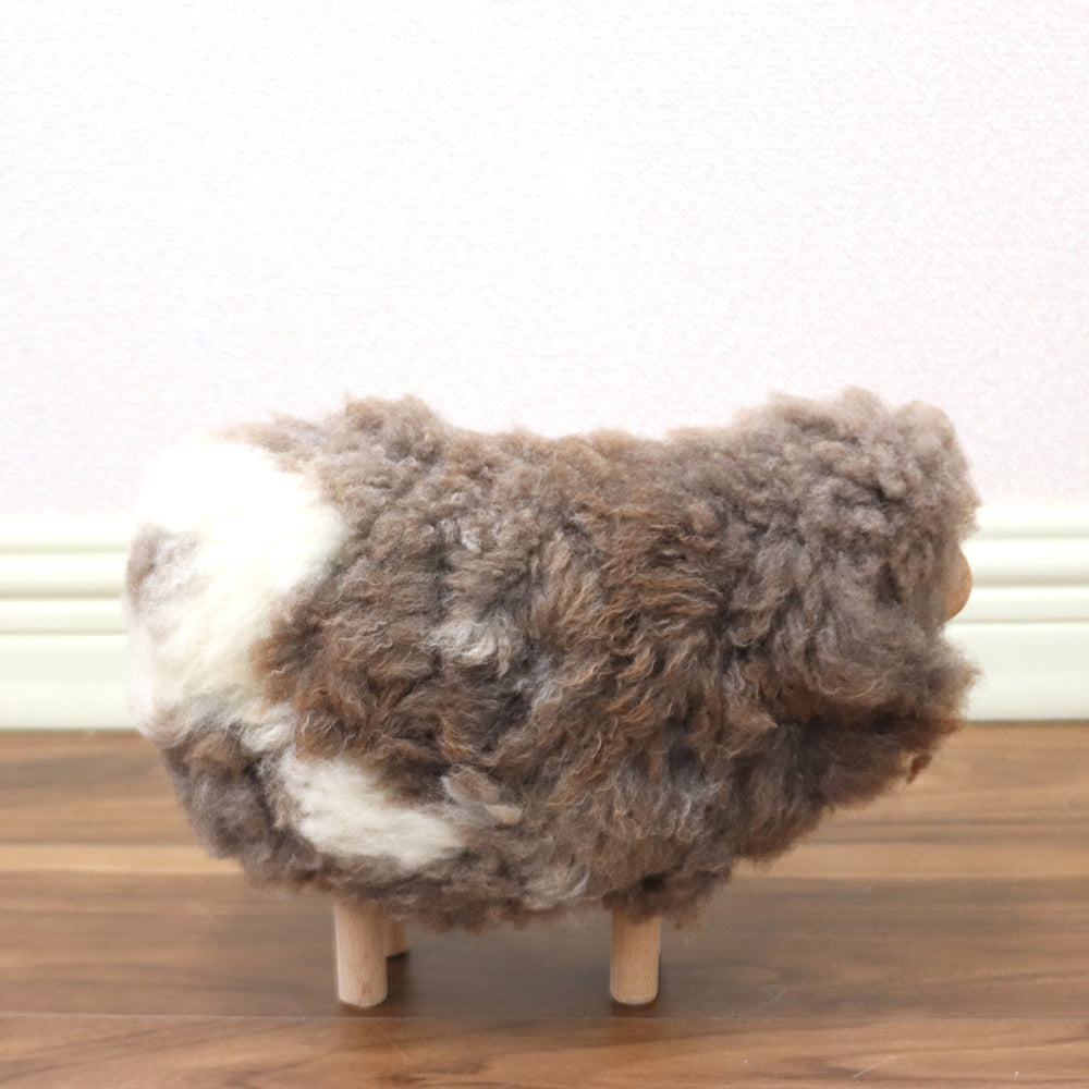ふわふわヒツジ置物 ミニ茶白 18CM