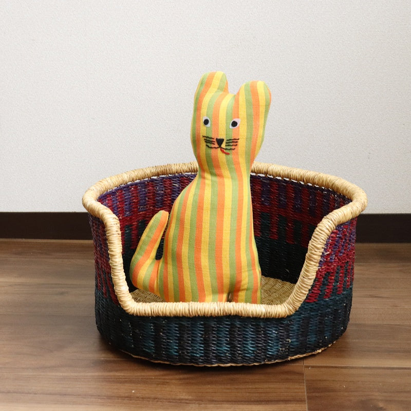 ボルガバスケット 丸底 猫かご マルチカラー 001