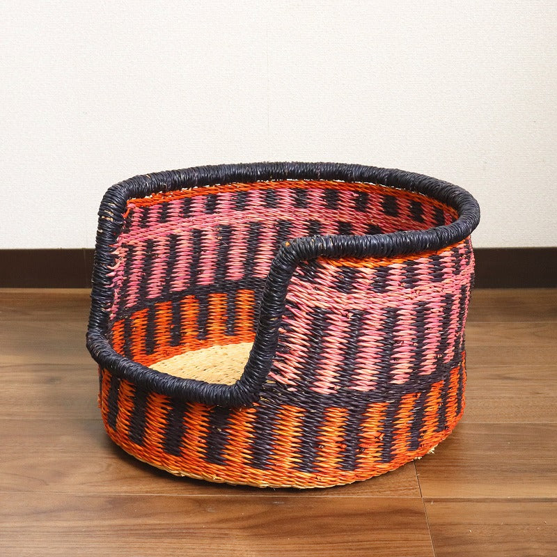 ボルガバスケット 丸底 猫かご マルチカラー 001