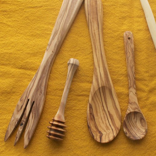 オリーブの木　しっかりしたスプーン 6本セット　約22cm シュガースプーン（オリーブ木） - TSUKURITE ONLINE STORE