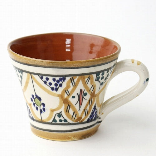 サフィ陶製飾りカップ マスタード