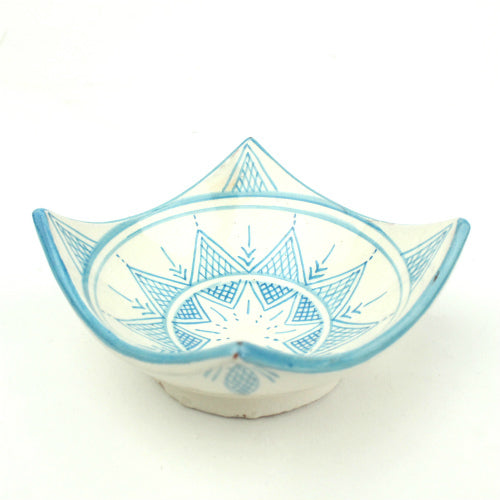 サフィ陶製飾り四角深皿 13x13 サックス | マンゴロベ