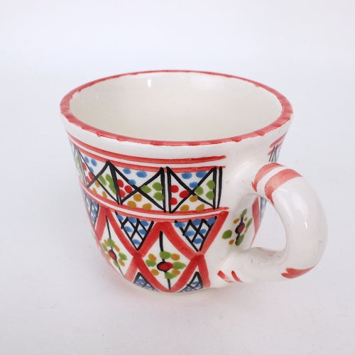 スラマ チュニジア製陶器 マグカップ 赤